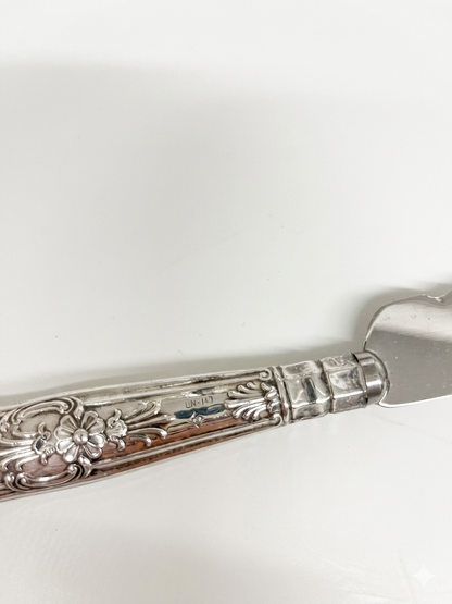 מגש שבת וסכין לחלה, עץ בשילוב כסף 925