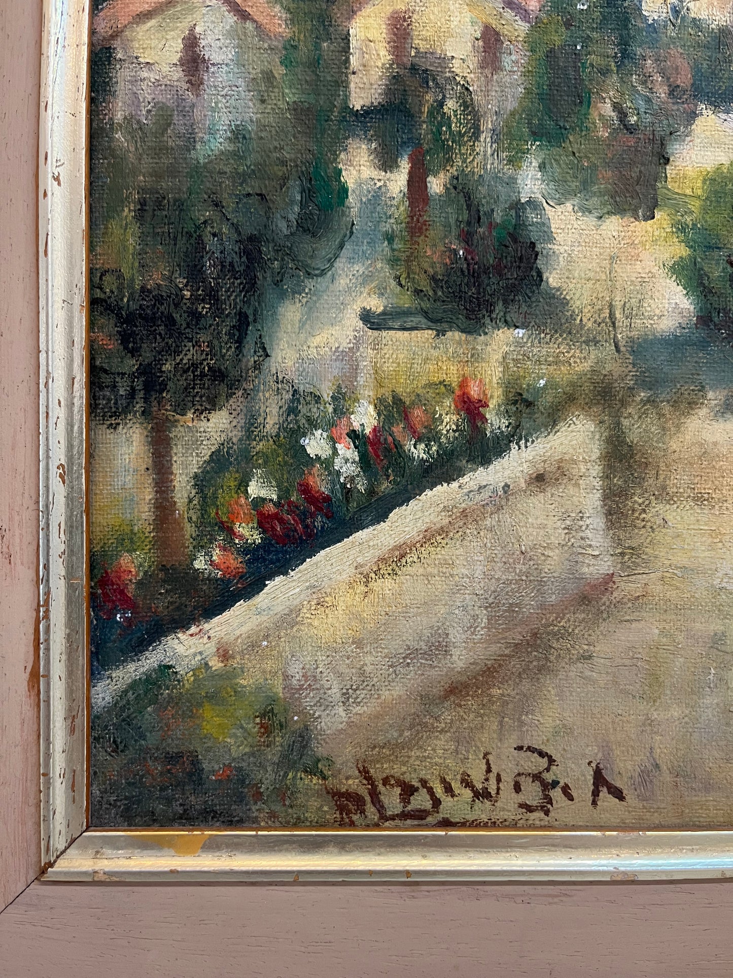 צמד ציורי שמן על בד | נופי ארץ ישראל ישנים ומסורתיים (וינטג' חם)