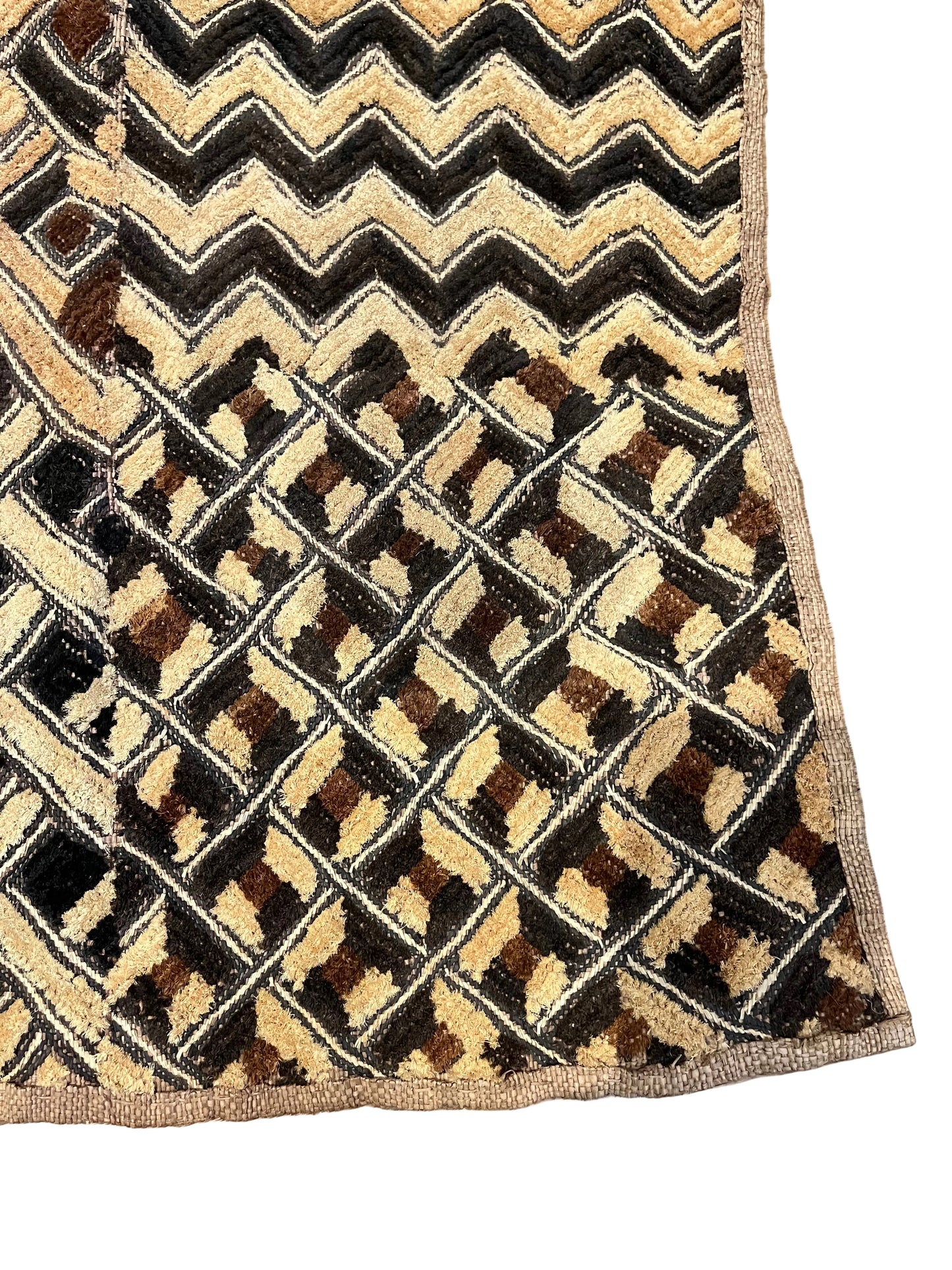 אוסף שטיחוני "קובה" (Kuba Cloth) אתניים – 4 יחידות מקוריות