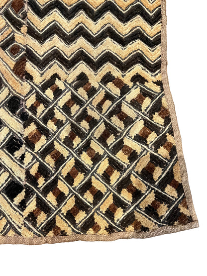 אוסף שטיחוני "קובה" (Kuba Cloth) אתניים – 4 יחידות מקוריות