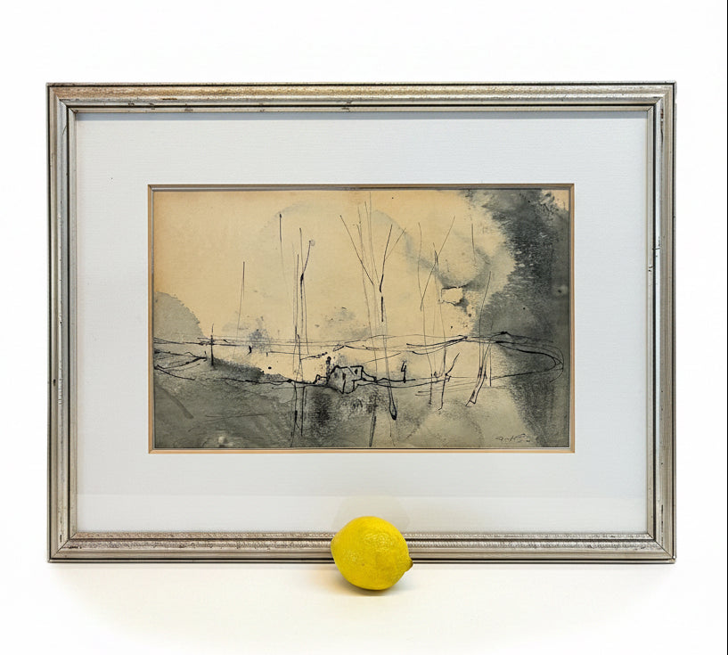 ציור אקוורל מקורי | אסתר פרץ ארד (1921–2005) | "נוף"