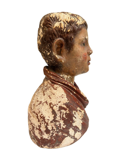 פרוסט של נער (Bust) | פיסול יציקת בטון קלאסי עתיק
