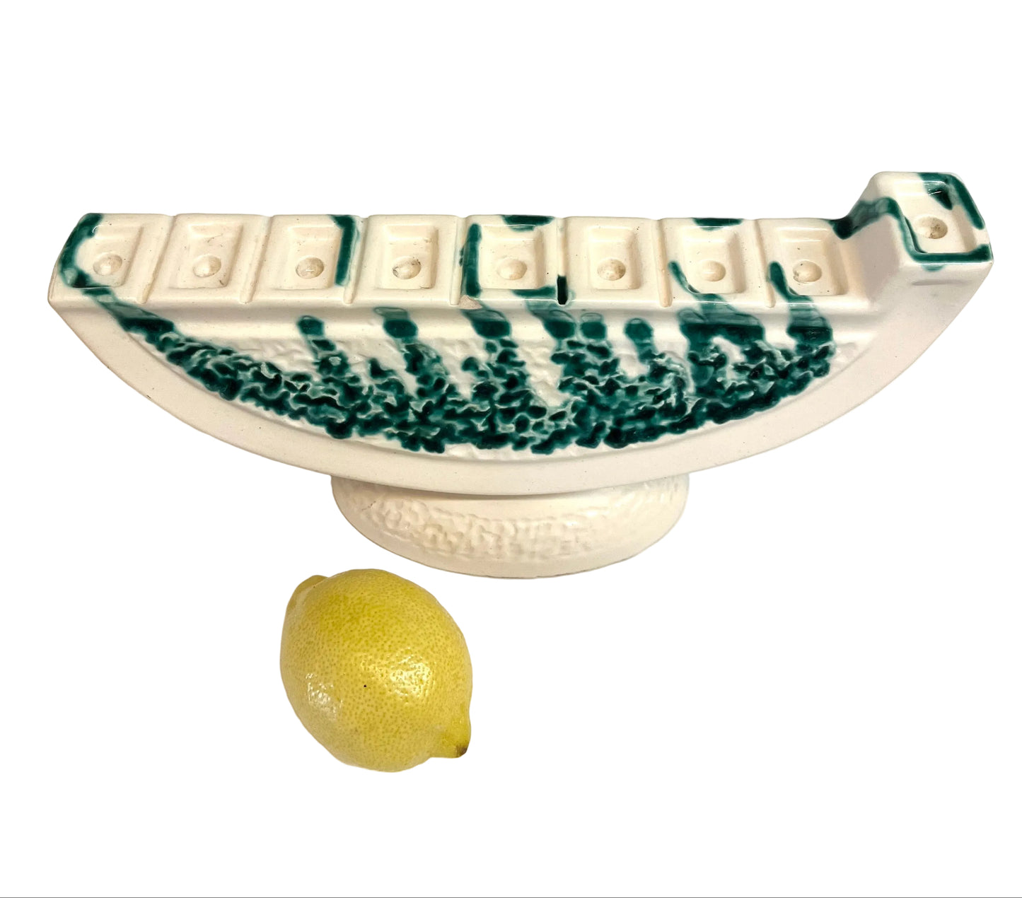 חנוכיית קרמיקה וינטג' פיסולית | 'מנס' (Manas) ישראל | שנות ה-60-70