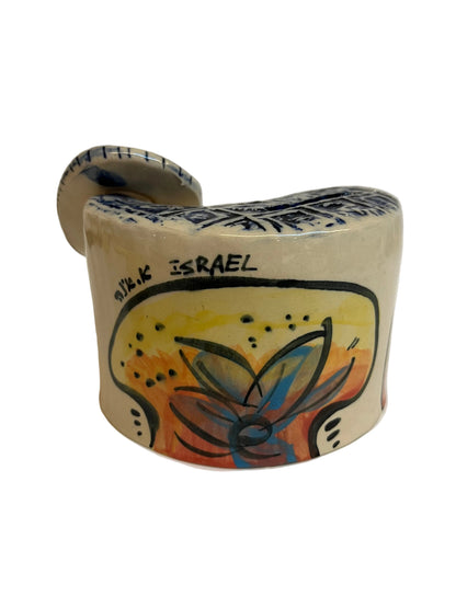 קופת חיסכון קרמיקה | פיסול אריה אמנותי | חתומה