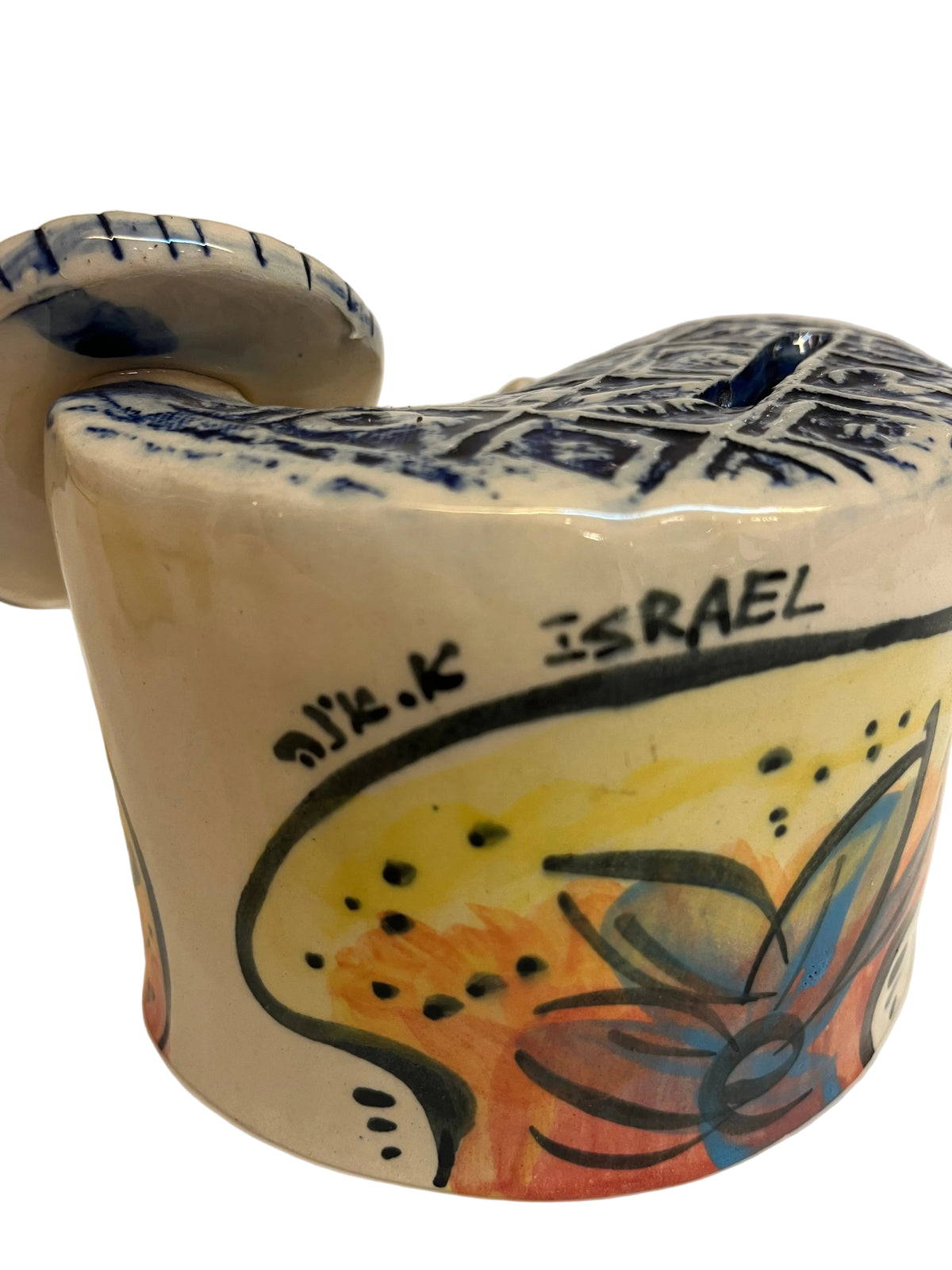 קופת חיסכון קרמיקה | פיסול אריה אמנותי | חתומה